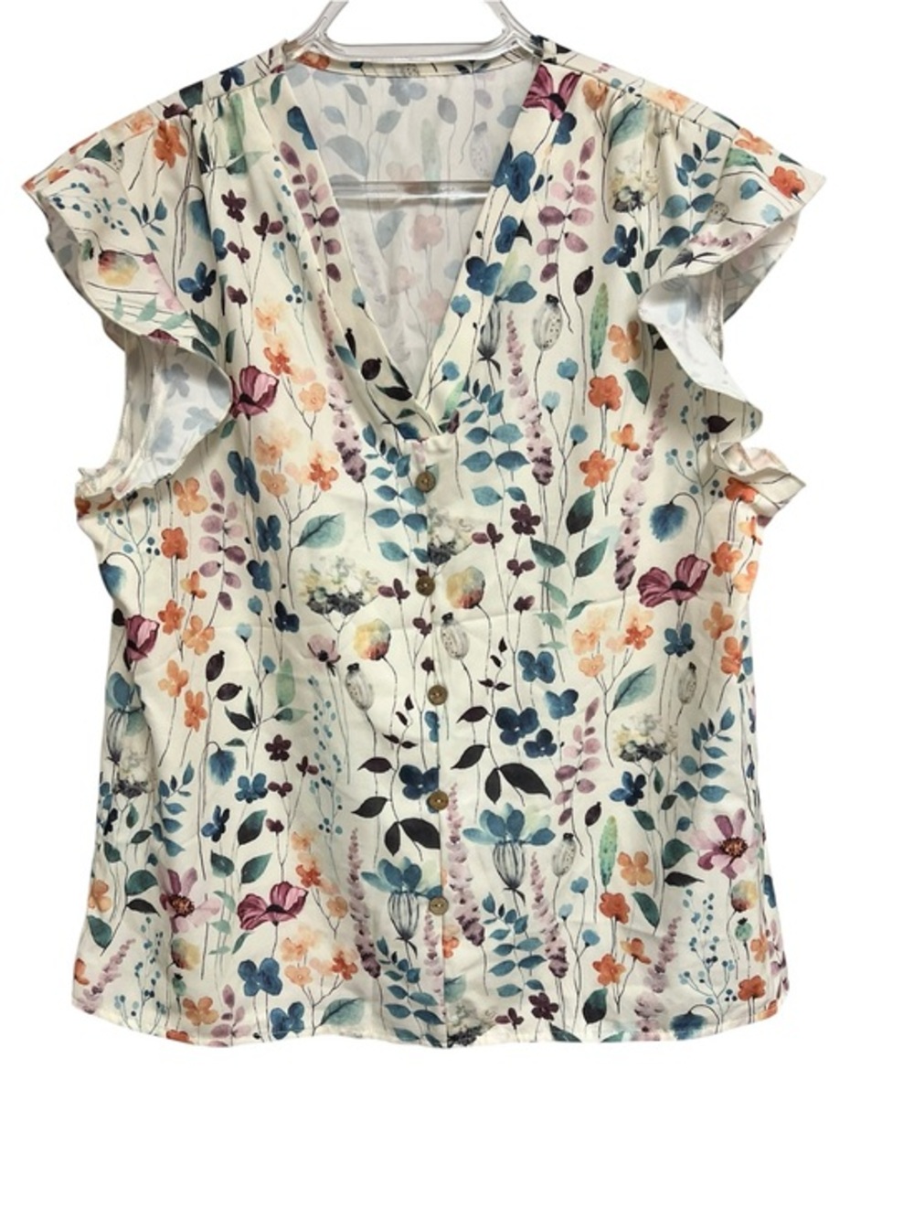 Emery Rose Floral Large blouse size Large